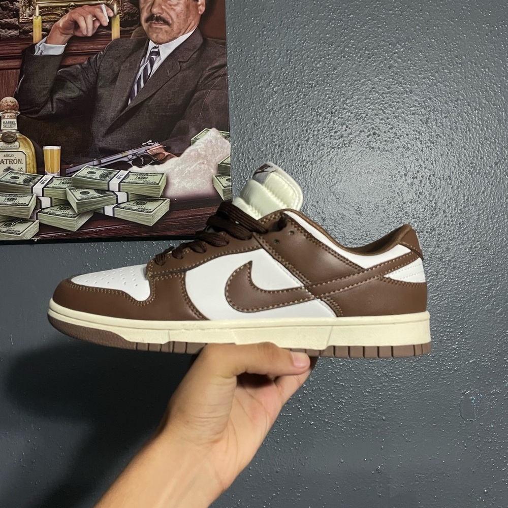 Men's Brown and White Sneakers